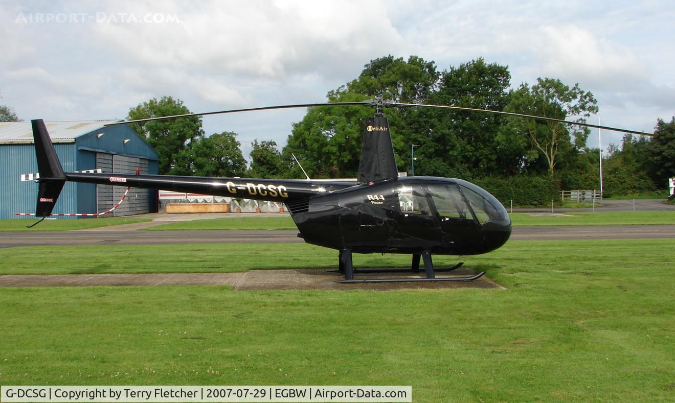 G-DCSG, 2000 Robinson R44 Raven C/N 0960, early Sunday morning at Wellesborne Mountford