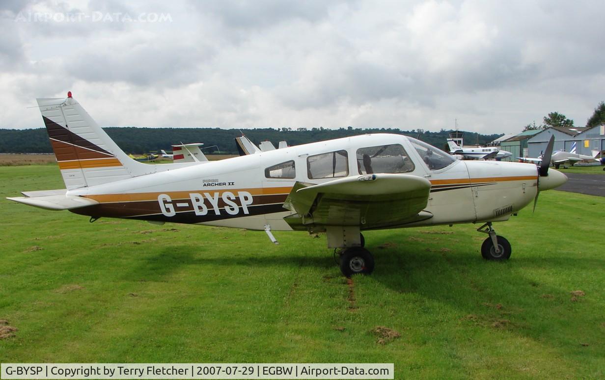 G-BYSP, 1985 Piper PA-28-181 Cherokee Archer II C/N 28-8590047, early Sunday morning at Wellesborne Mountford