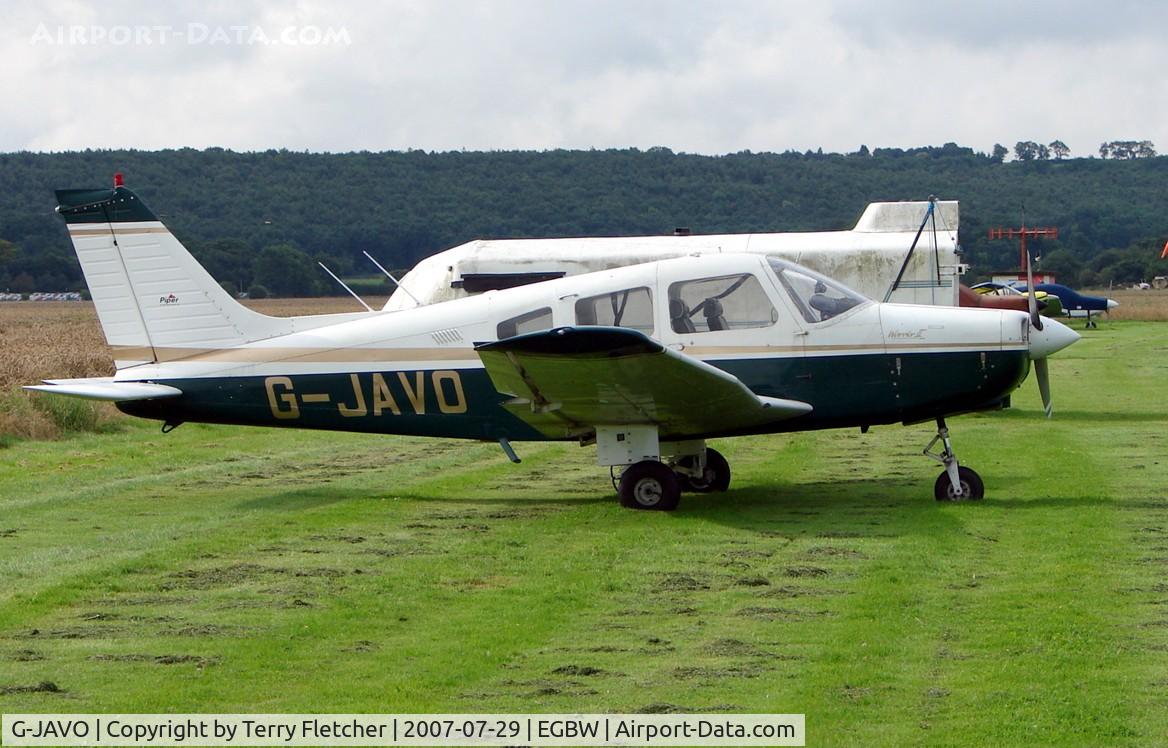 G-JAVO, 1979 Piper PA-28-161 Warrior C/N 28-8016130, early Sunday morning at Wellesborne Mountford