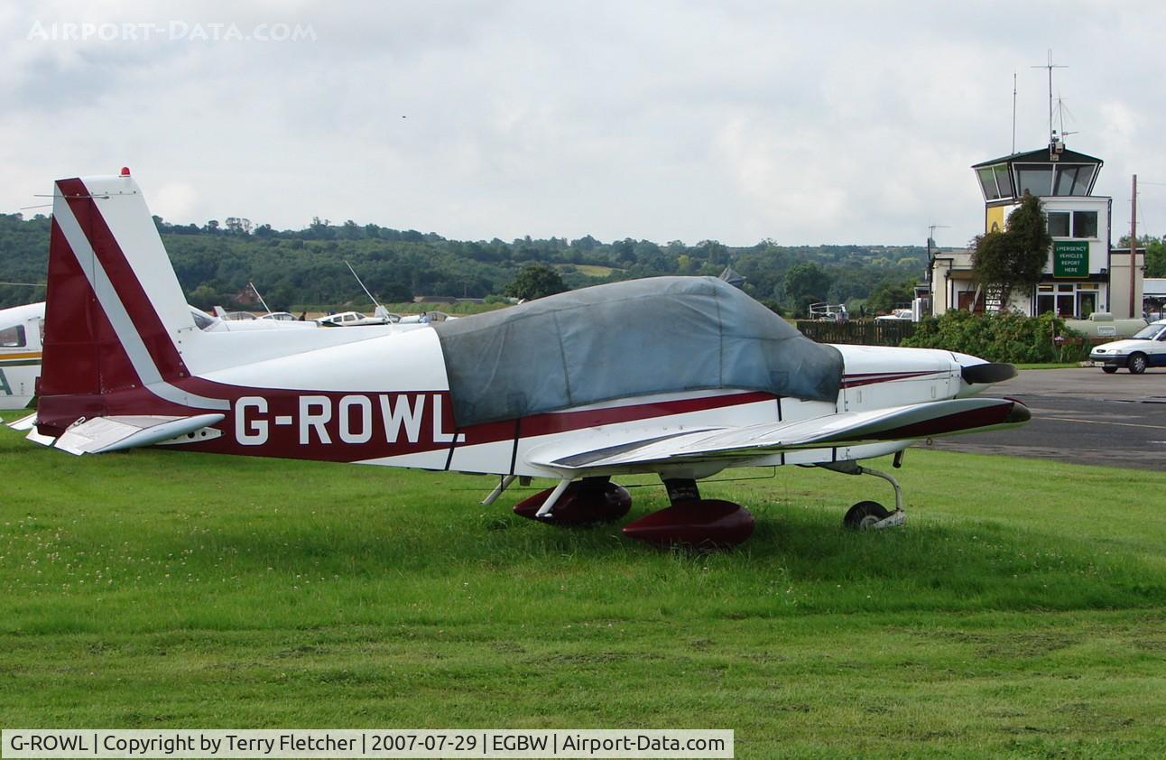 G-ROWL, 1977 Grumman American AA-5B Tiger C/N AA5B-0595, early Sunday morning at Wellesborne Mountford