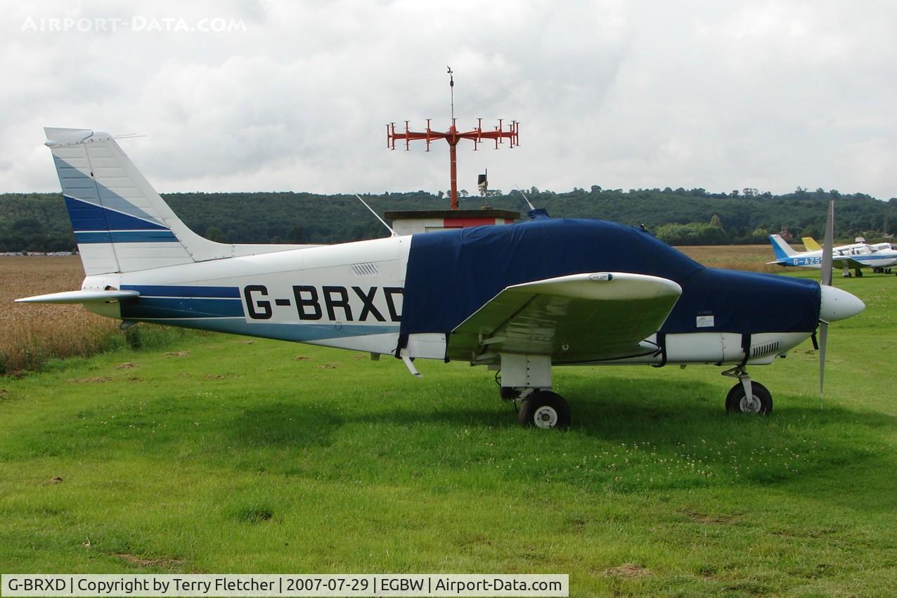 G-BRXD, 1982 Piper PA-28-181 Cherokee Archer II C/N 28-8290126, early Sunday morning at Wellesborne Mountford