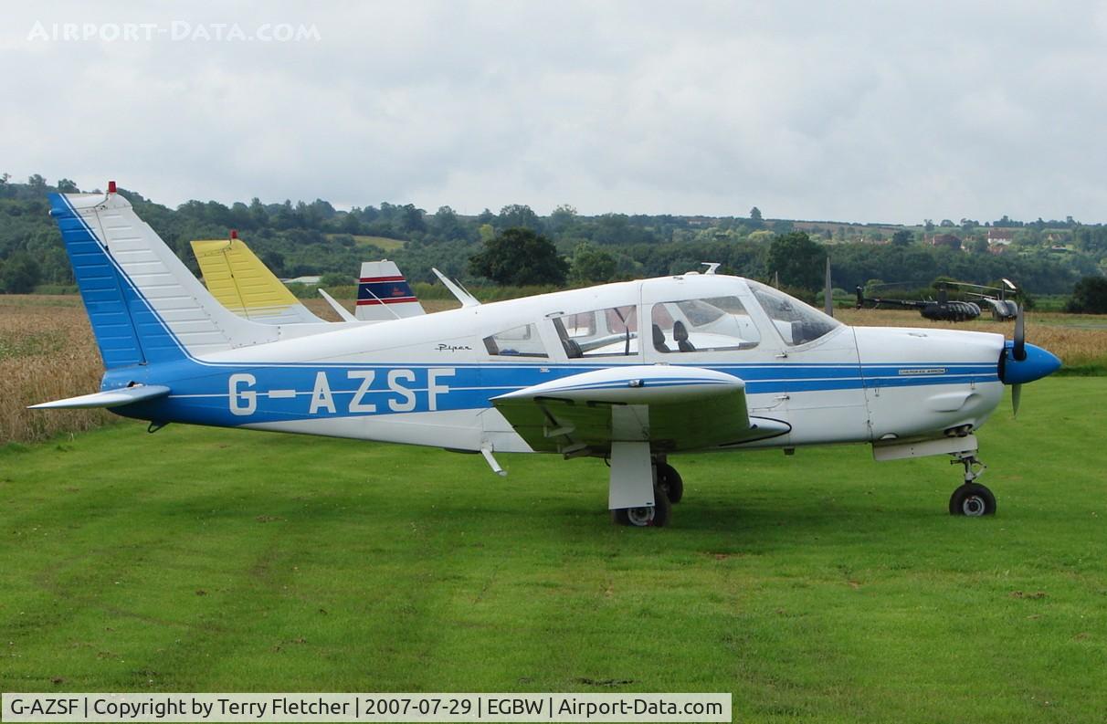 G-AZSF, 1972 Piper PA-28R-200-2 Cherokee Arrow II C/N 28R-7235048, early Sunday morning at Wellesborne Mountford