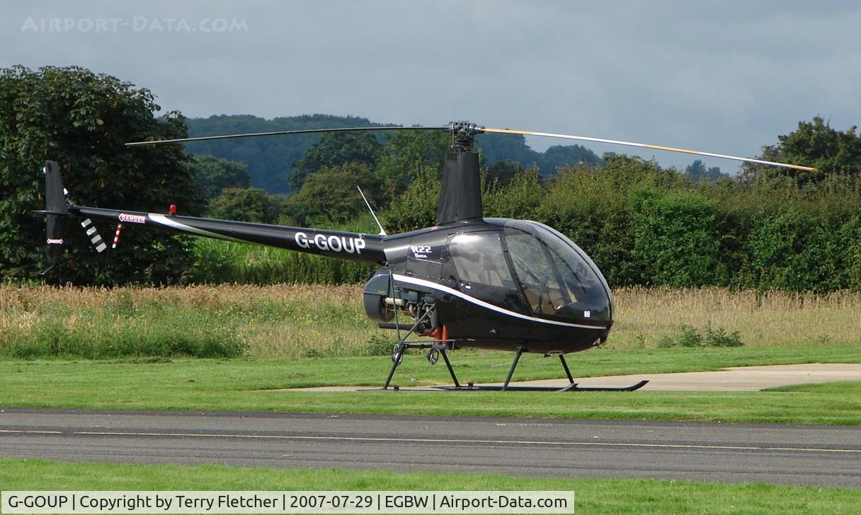 G-GOUP, 1991 Robinson R22 Beta II C/N 1663, early Sunday morning at Wellesborne Mountford