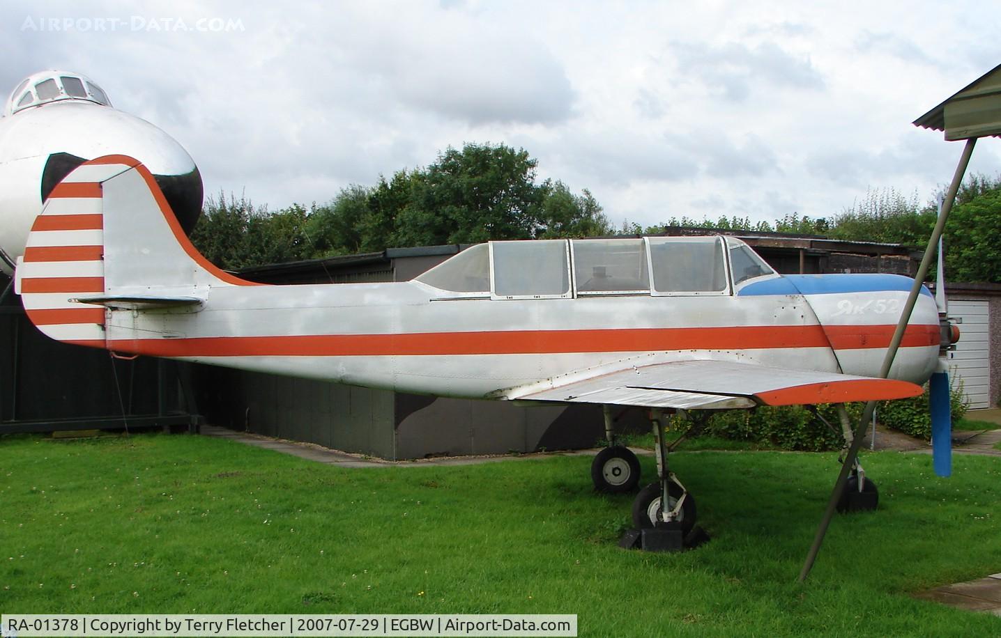 RA-01378, Yakovlev Yak-52 C/N 83 30 04, preserved at the Museum