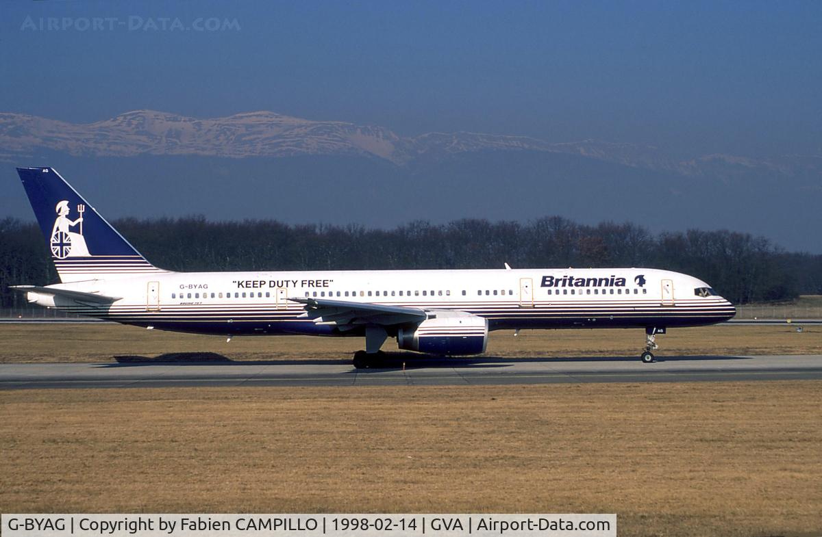 G-BYAG, 1992 Boeing 757-204 C/N 26965, Britannia Airways
