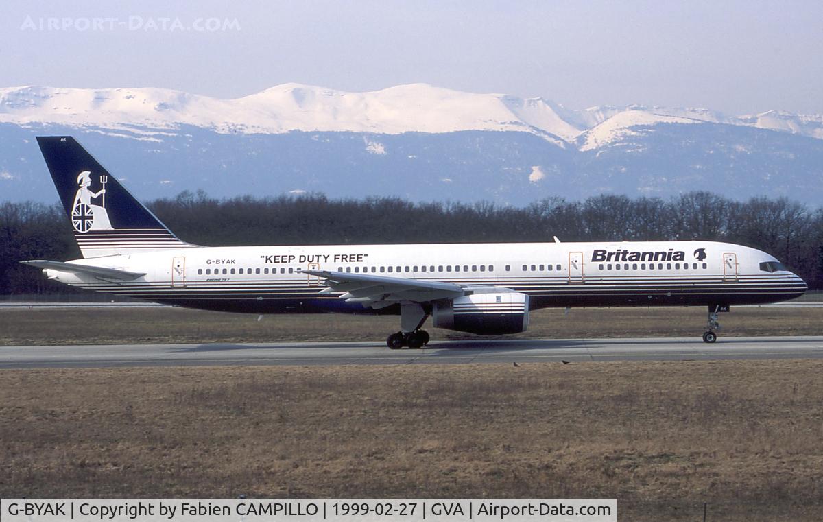 G-BYAK, 1993 Boeing 757-204 C/N 26267, Britannia Airways