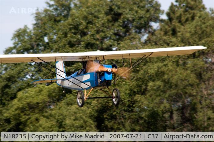 N18235, 2004 Pietenpol Air Camper C/N 001 (N18235), Fly by Brodhead 2007