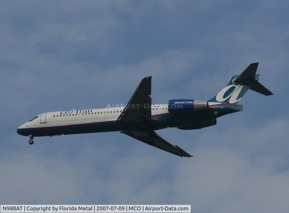 N988AT, 2001 Boeing 717-200 C/N 55068, Air Tran