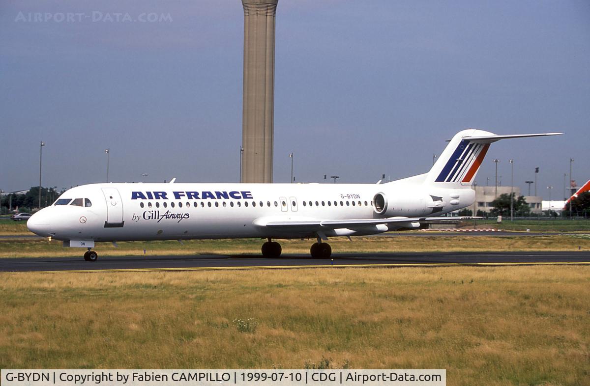 G-BYDN, 1991 Fokker 100 (F-28-0100) C/N 11329, Gill Airways Air France
