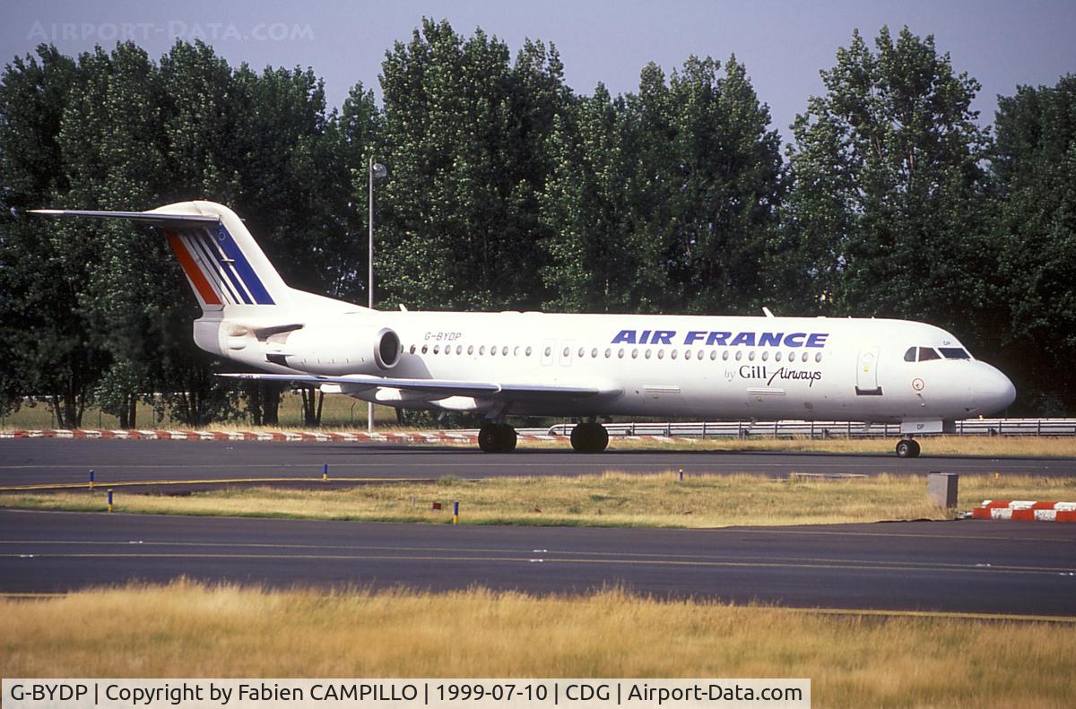 G-BYDP, 1990 Fokker 100 (F-28-0100) C/N 11321, Gill Airways Air France