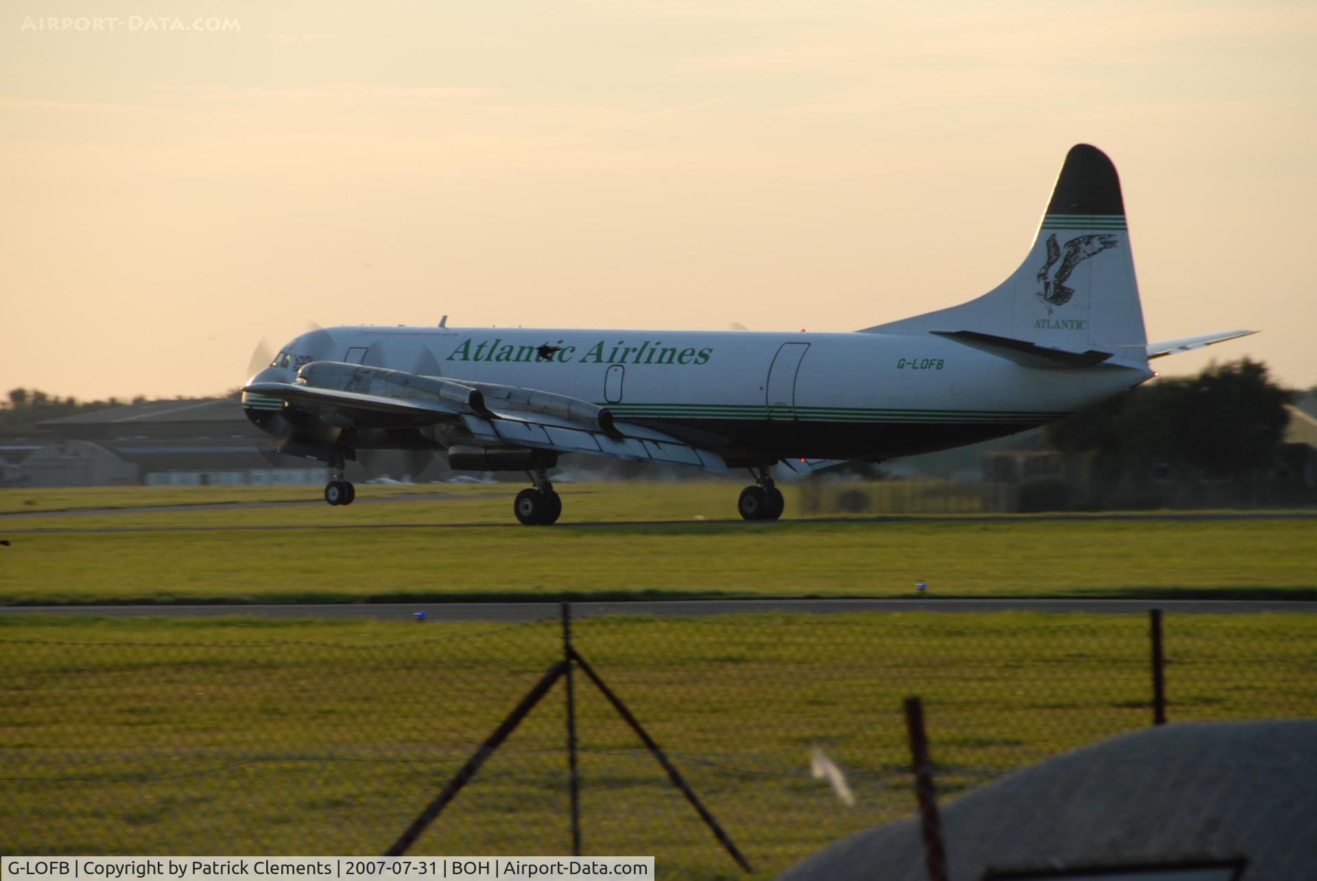 G-LOFB, 1961 Lockheed L-188C(F) Electra C/N 1131, STILL SMOKING BUT STILL GOING INTO BOH