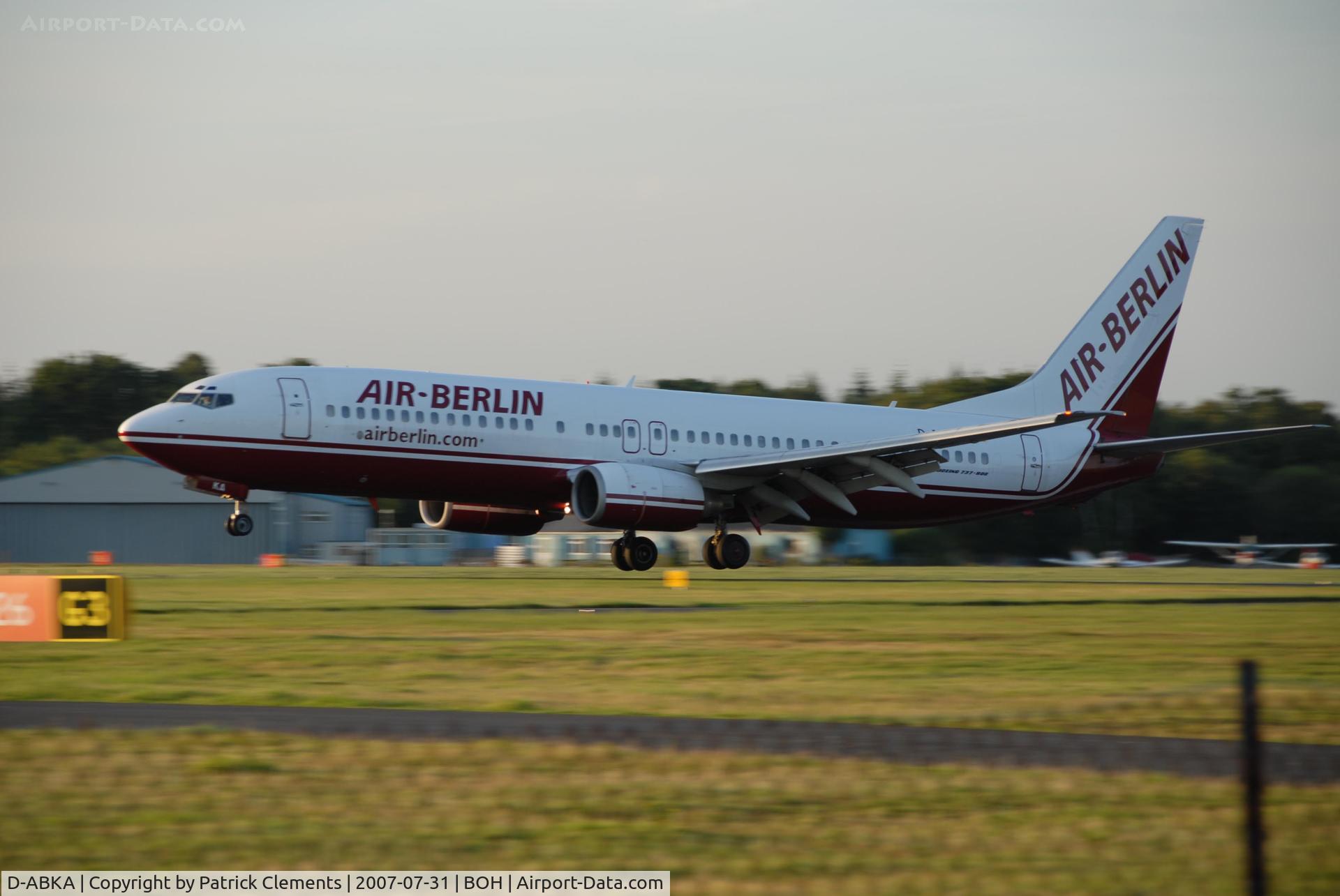 D-ABKA, 1999 Boeing 737-82R C/N 29329, AIR BERLIN 737-800 FIRST VISIT BOH