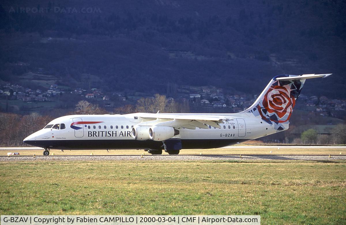G-BZAV, 1998 British Aerospace Avro 146-RJ100 C/N E3331, Britannia Airways