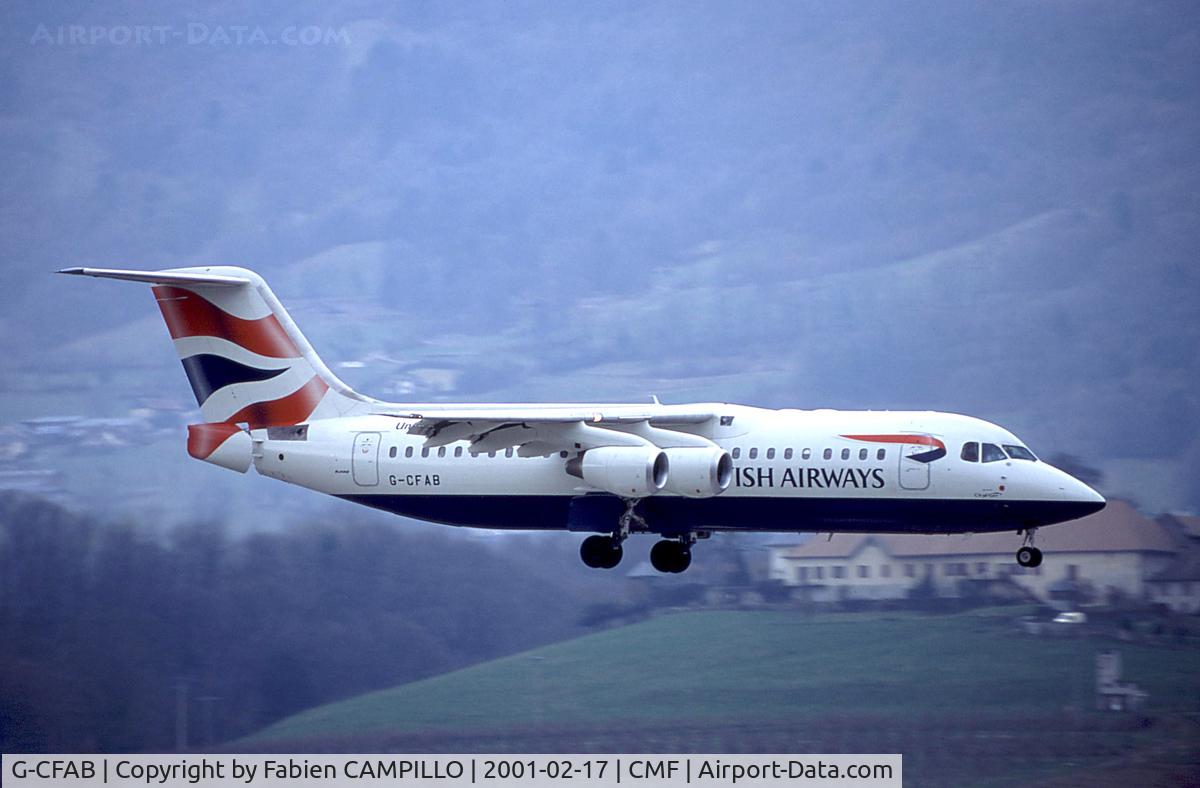 G-CFAB, 2000 British Aerospace Avro 146-RJ100 C/N E3377, British Airways CityFlyer