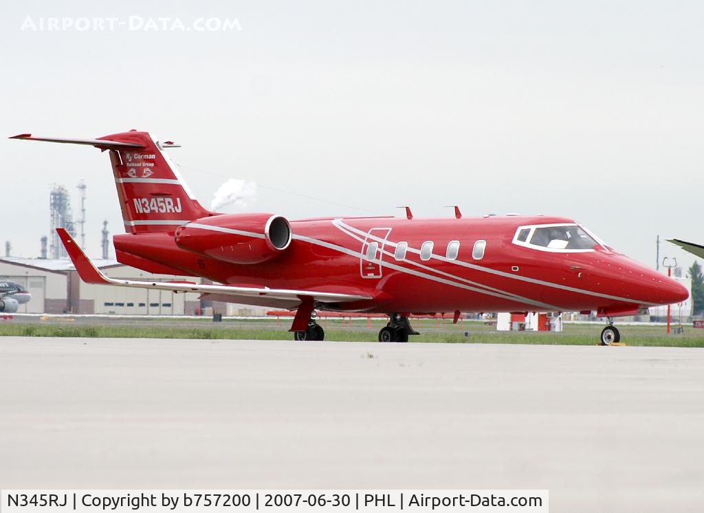 N345RJ, Gates Learjet 55 C/N 078, On the ramp at Atlantic.