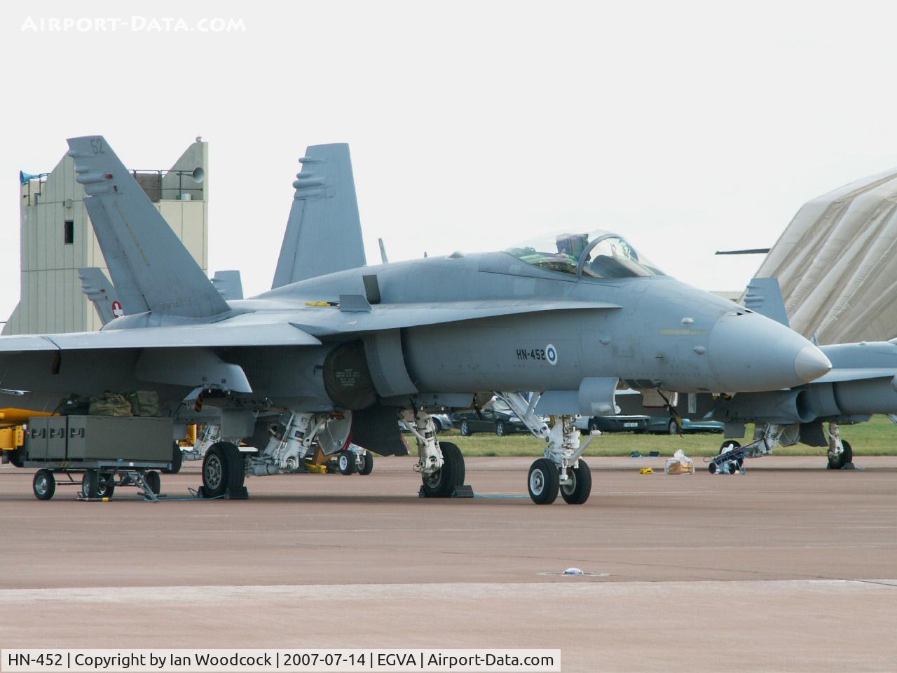 HN-452, McDonnell Douglas F-18C Hornet C/N 1485, F-18C/HavLLv 11 Finnish AF/RIAT Fairford
