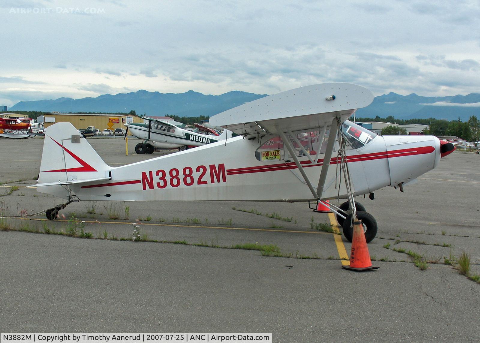 N3882M, 1947 Piper PA-12 Super Cruiser C/N 12-2778, General Aviation Parking area at Anchorage International