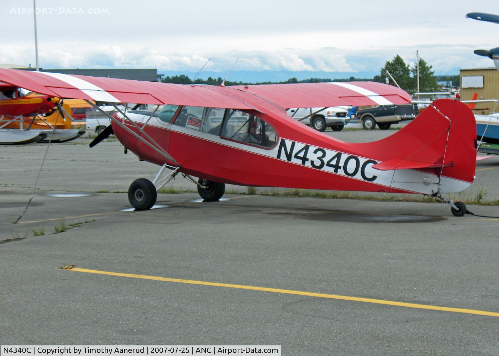 N4340C, 1955 Champion 7EC C/N 7EC-356, General Aviation Parking area at Anchorage International
