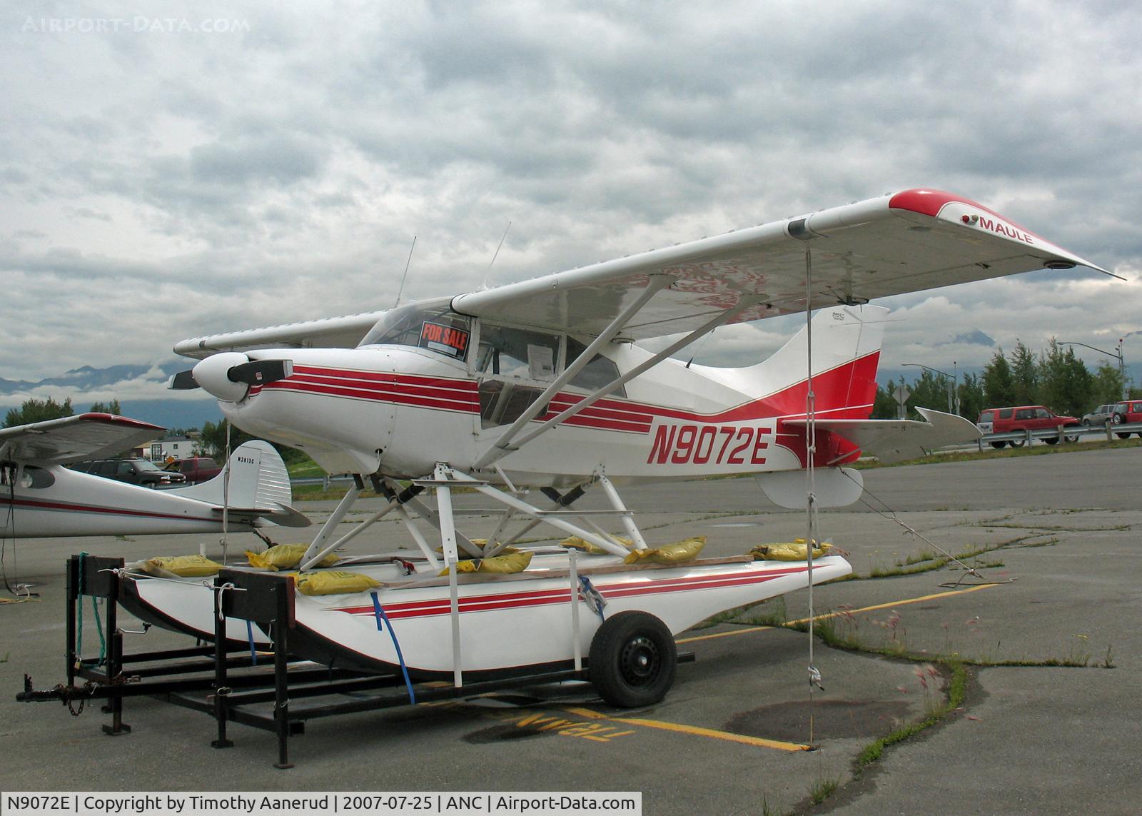 N9072E, 1977 Maule M-5-210C Strata Rocket C/N 6195C, General Aviation Parking area at Anchorage International