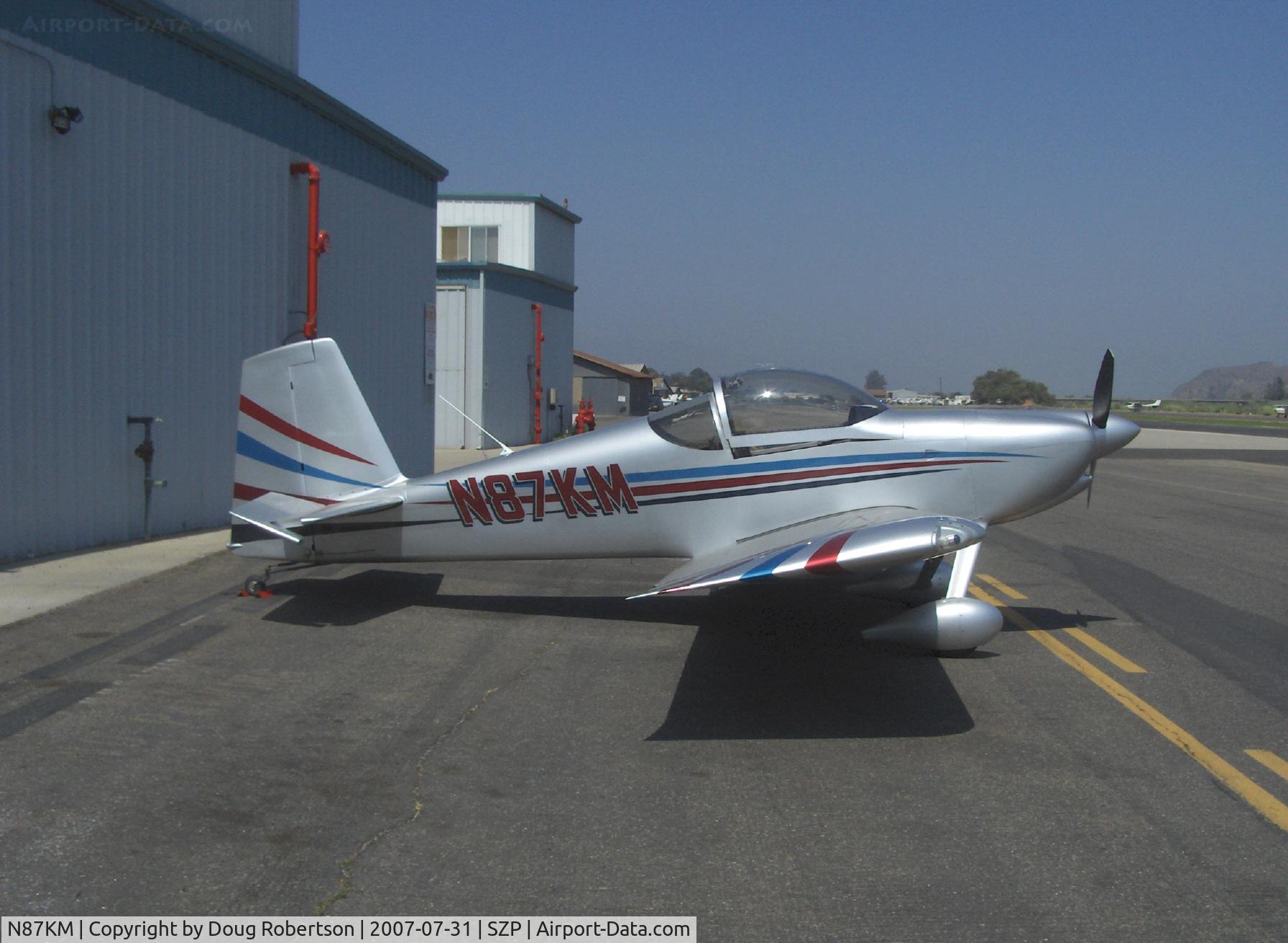 N87KM, 2005 Vans RV-7 C/N 71148, 2005 Moore/Moore VAN's RV-7, Lycoming IO-360 A&C 180 Hp