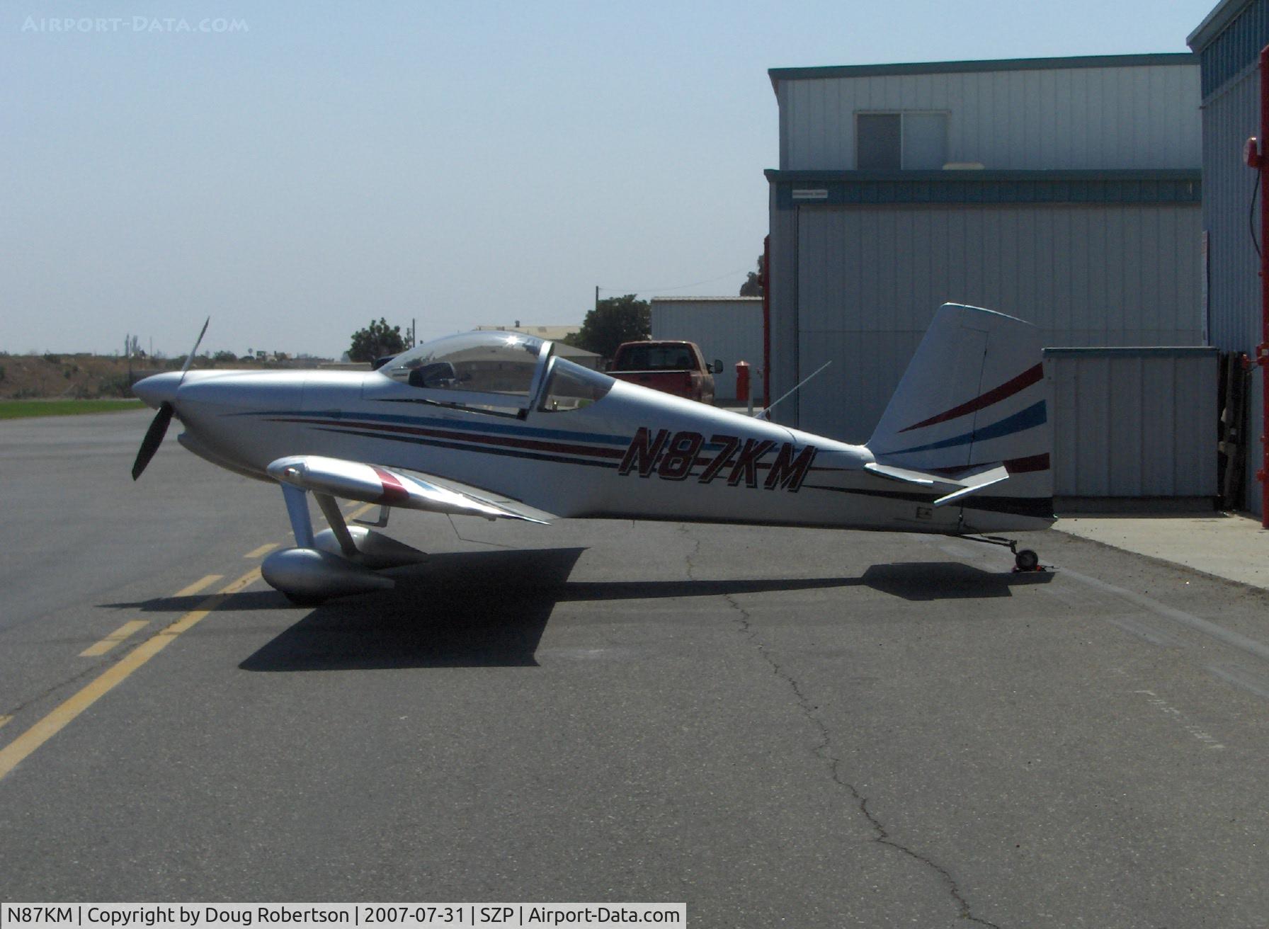 N87KM, 2005 Vans RV-7 C/N 71148, 2005 Moore/Moore VAN's RV-7, Lycoming IO-360 A&C 180 Hp