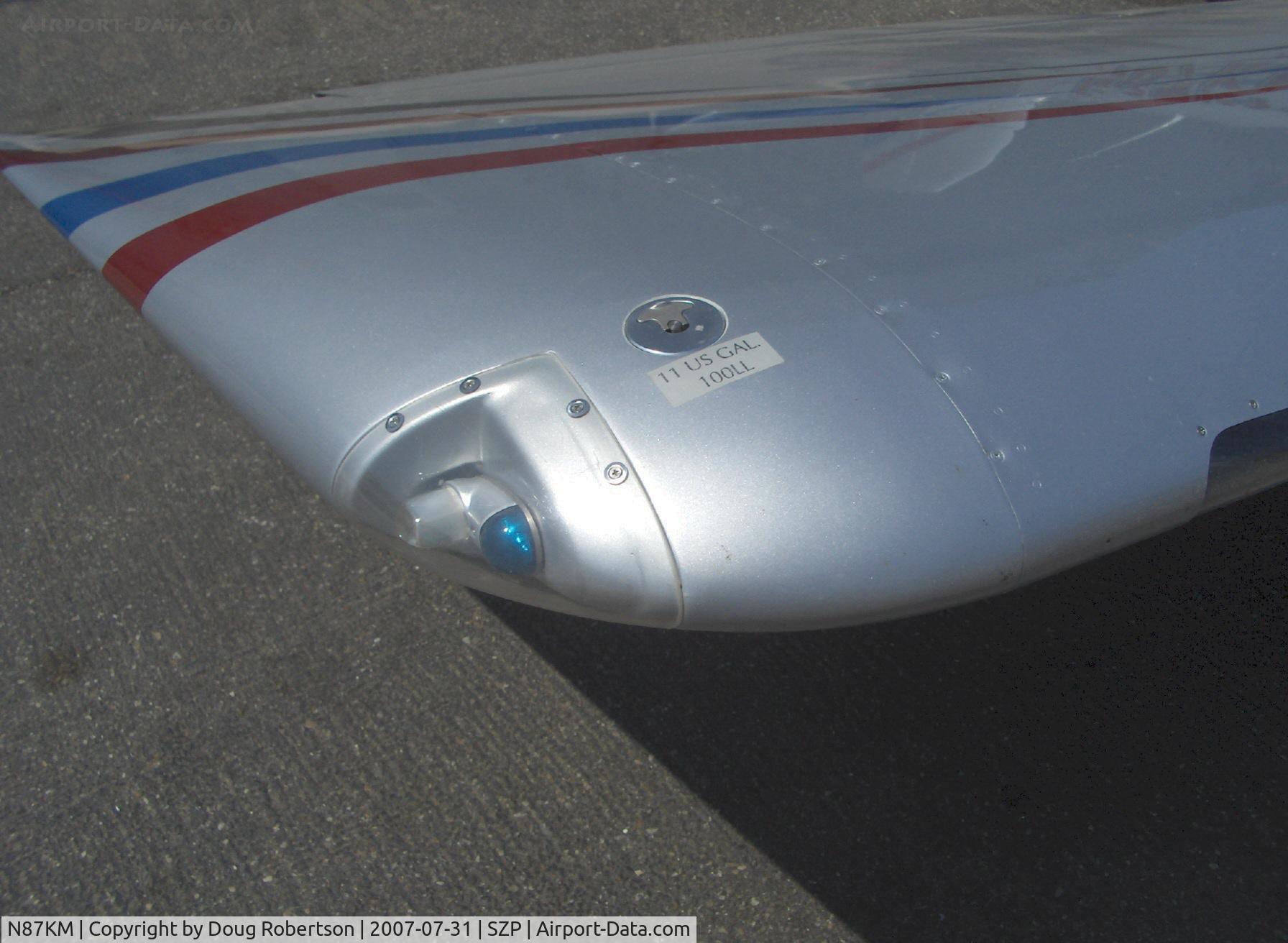 N87KM, 2005 Vans RV-7 C/N 71148, 2005 Moore/Moore VAN's RV-7, Lycoming IO-360 A&C 180 Hp, outer wing fuel 11 gals. each side