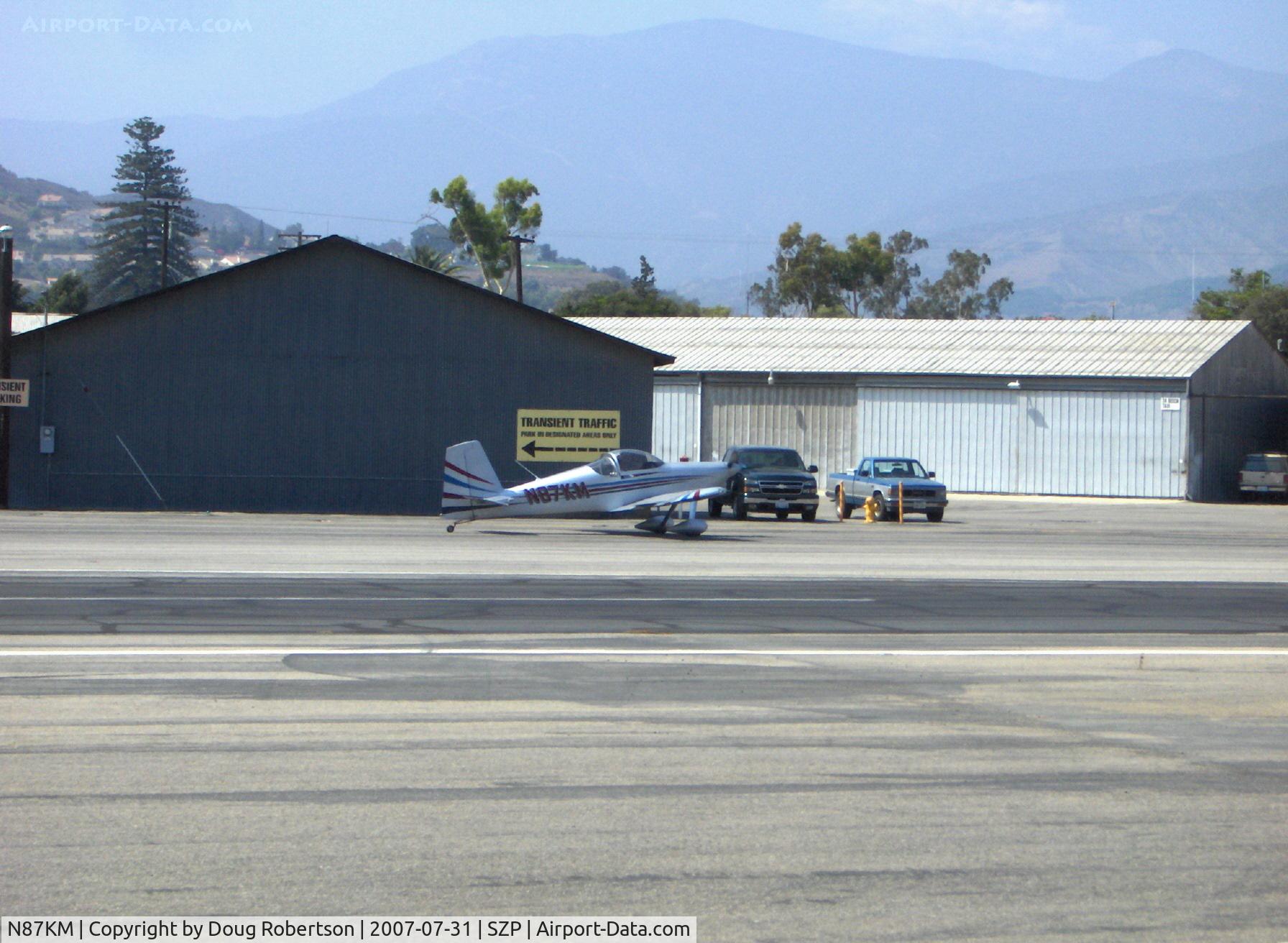 N87KM, 2005 Vans RV-7 C/N 71148, 2005 Moore/Moore VAN's RV-7, Lycoming IO-360 A&C 180 Hp, taxi to Rwy 22 for departure to CMA