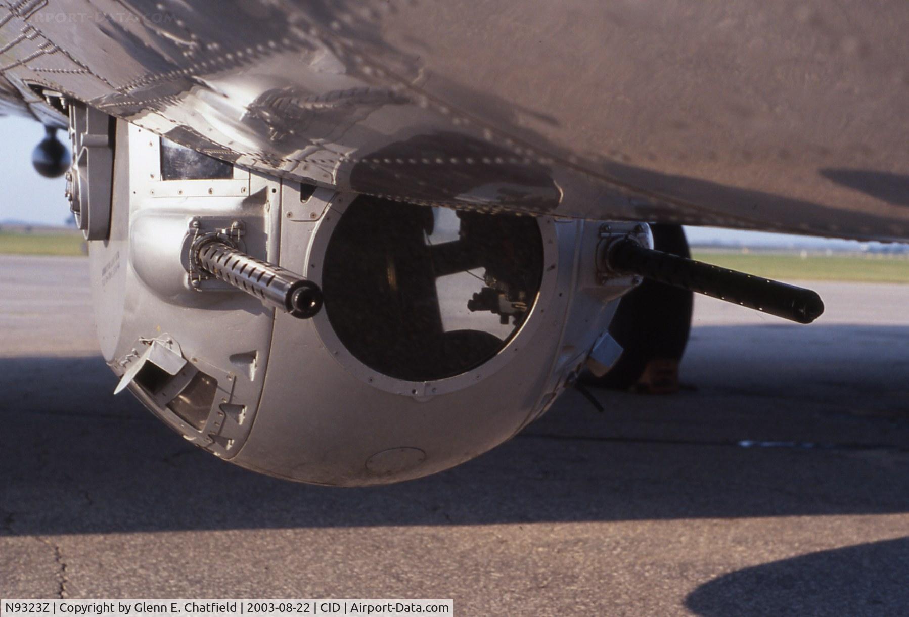 N9323Z, 1944 Boeing B-17G-85-DL Flying Fortress C/N 32155, Ball turret; what the bad guys saw