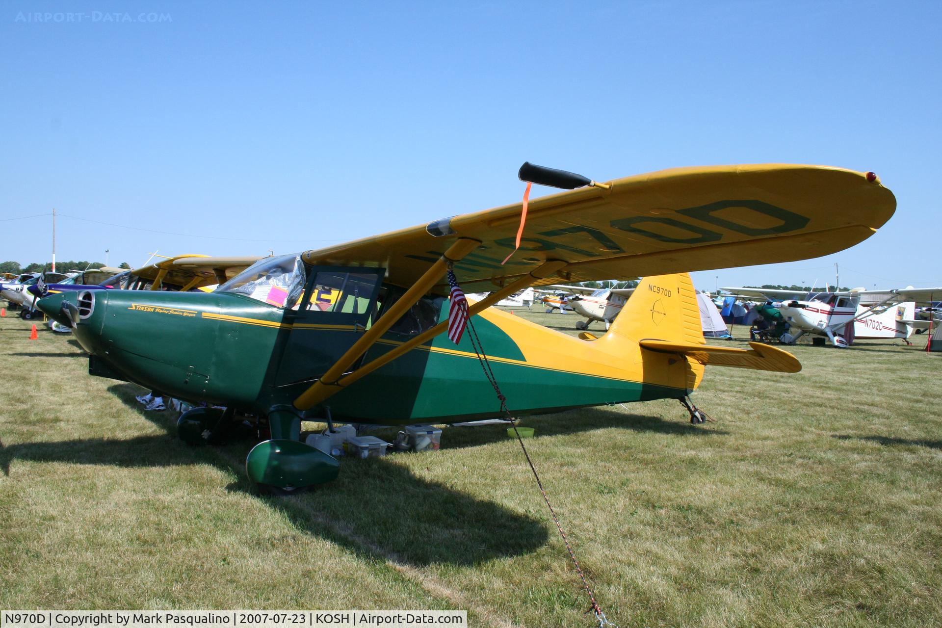 N970D, 1947 Stinson 108-2 Voyager C/N 108-2970, Stinson 108-2
