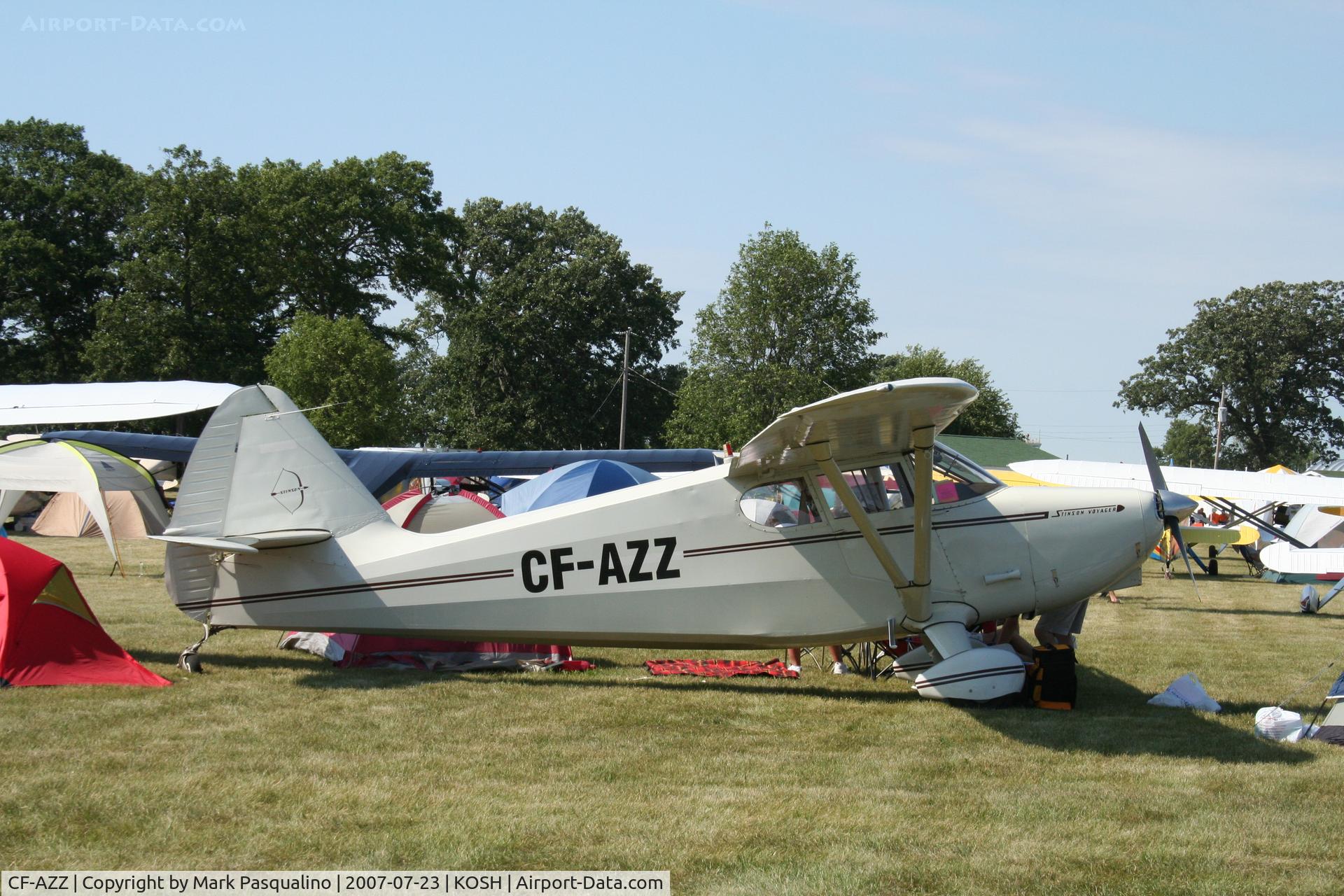 CF-AZZ, 1946 Stinson 108 Voyager C/N 108-268, Stinson 108