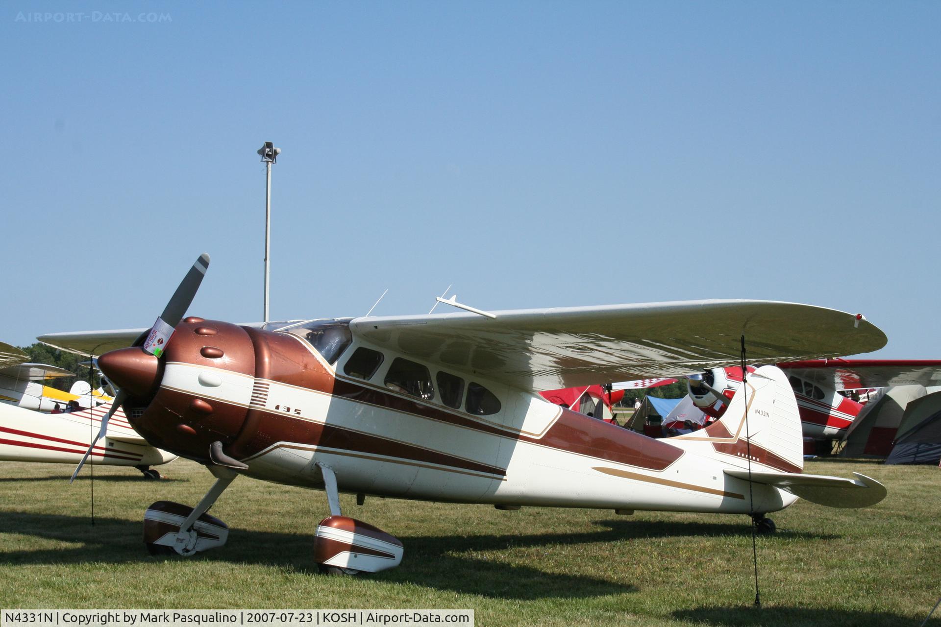N4331N, 1947 Cessna 195 C/N 7078, Cessna 195