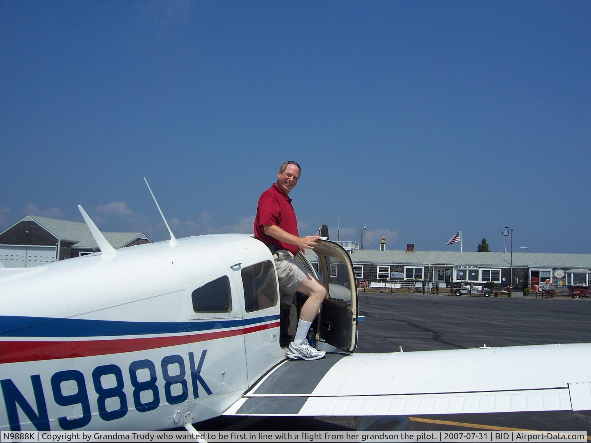 N9888K, 1977 Piper PA-28-161 C/N 28-7816207, This is me after my first flight with my 18 year old son, Andrew, piloting.  We landed on Block Island, RI from Newport, RI