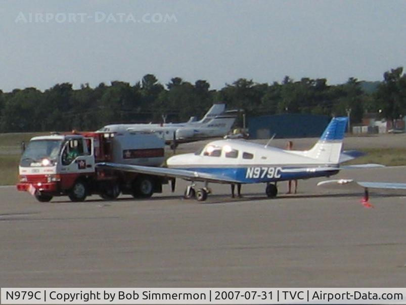 N979C, 2003 Piper PA-28-181 C/N 2843547, Fueling at Traverse City.