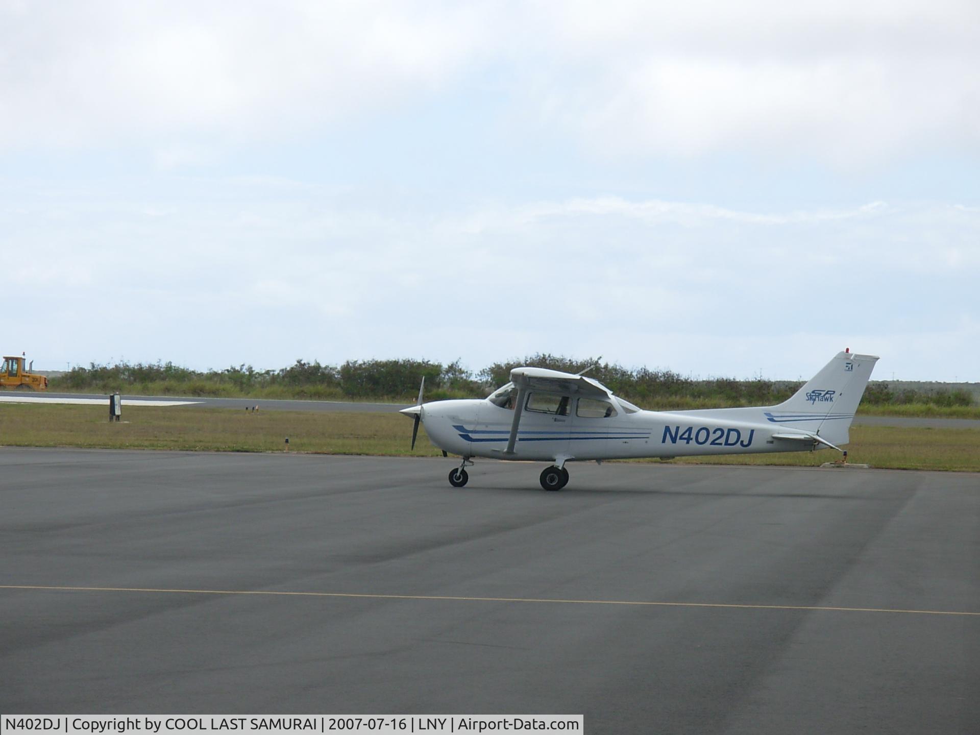 N402DJ, 2003 Cessna 172S C/N 172S9290, transient parking at Lanai Airport