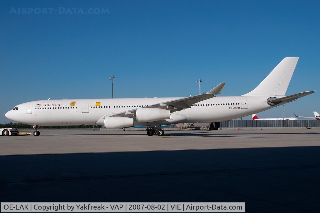 OE-LAK, 1997 Airbus A340-313 C/N 169, Austrian Airlines Airbus 340-300