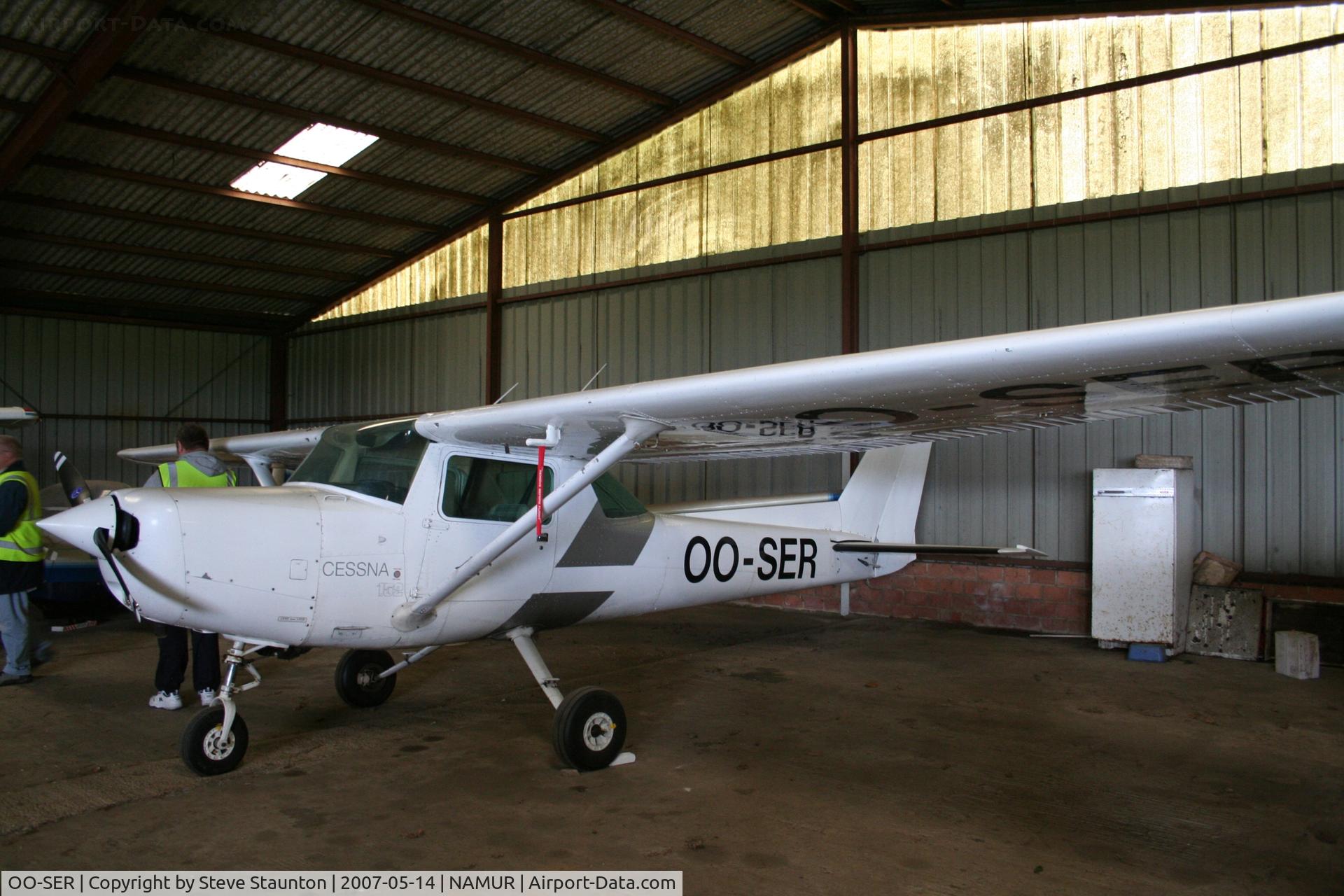 OO-SER, Cessna 152 C/N 15279819, Taken on an Aeroprint tour @ Namur