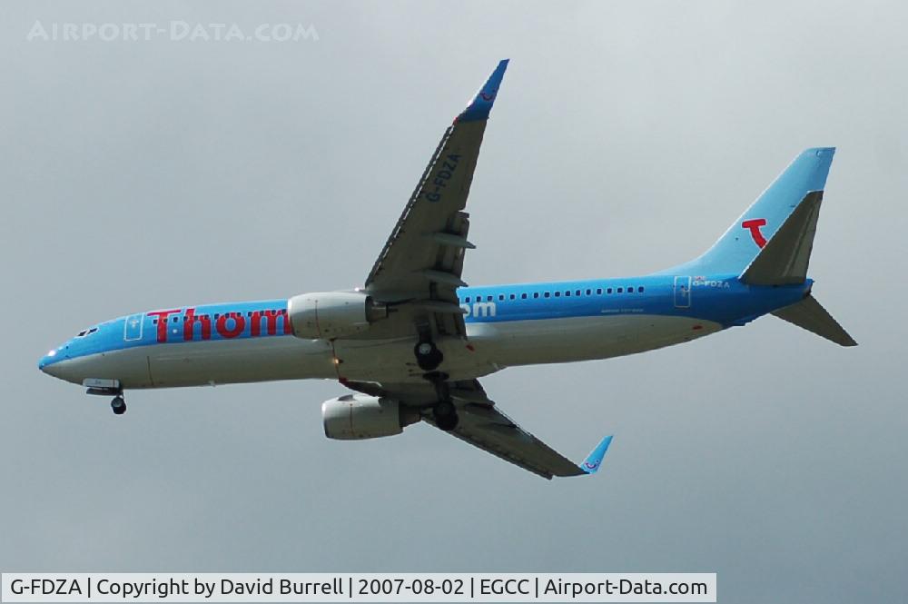 G-FDZA, 2007 Boeing 737-8K5 C/N 35134, Thomson - Landing