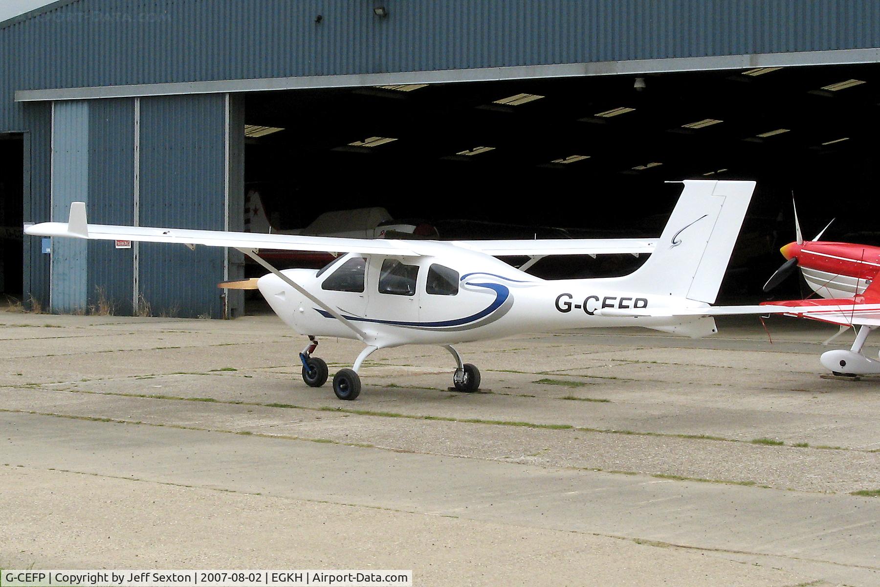 G-CEFP, 2006 Jabiru J430 C/N PFA 336-14452, Outside hangar at EGKH