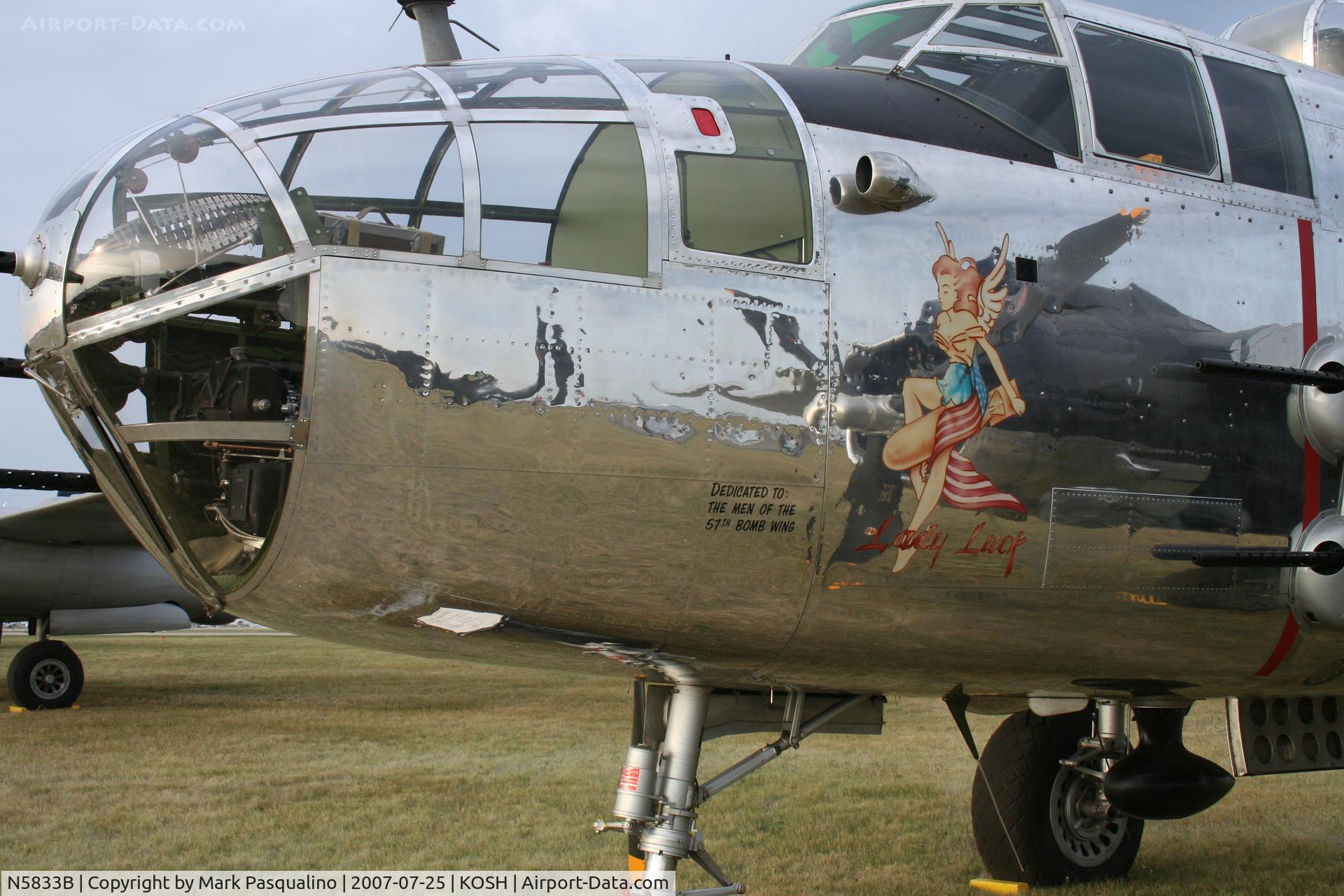N5833B, 1945 North American B-25J Mitchell Mitchell C/N 108-47735, North American B-25J