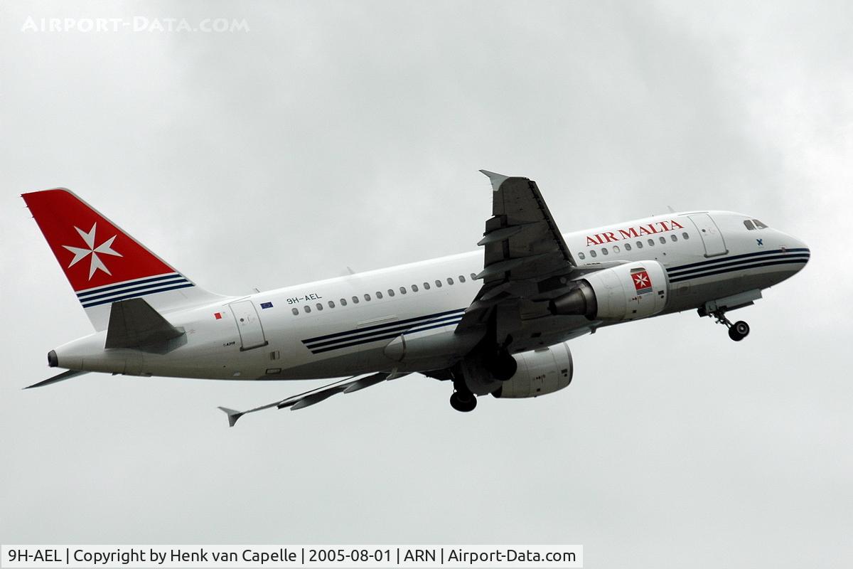9H-AEL, 2004 Airbus A319-111 C/N 2332, Air Malta A319 taking off from Arlanda Airport, Stockholm