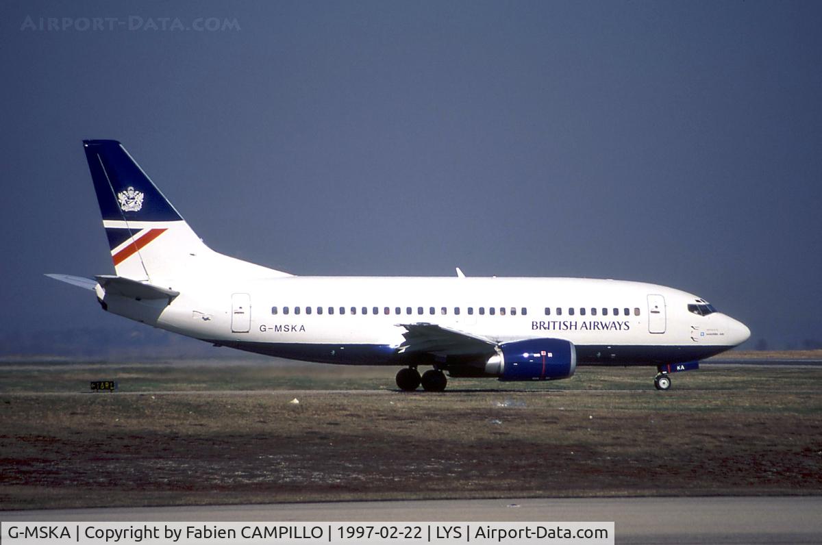 G-MSKA, 1990 Boeing 737-5L9 C/N 24859, British Airways - Maersk Air