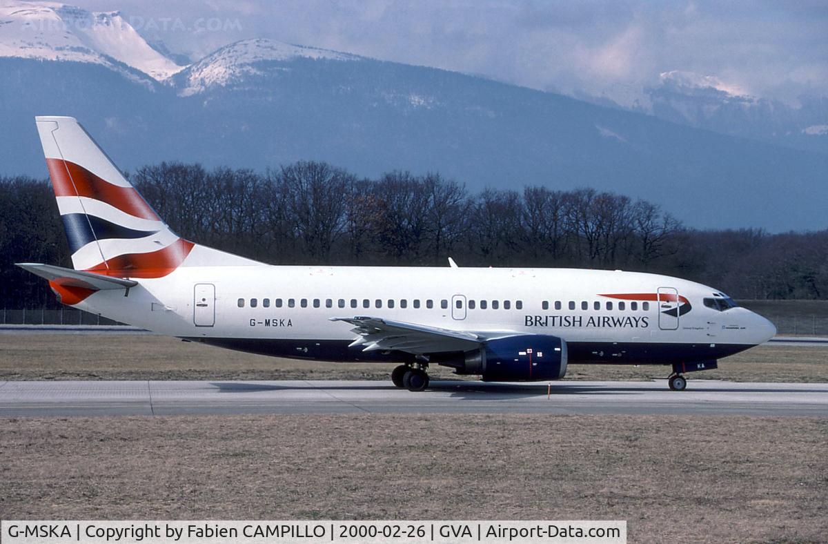 G-MSKA, 1990 Boeing 737-5L9 C/N 24859, British Airways - Maersk Air