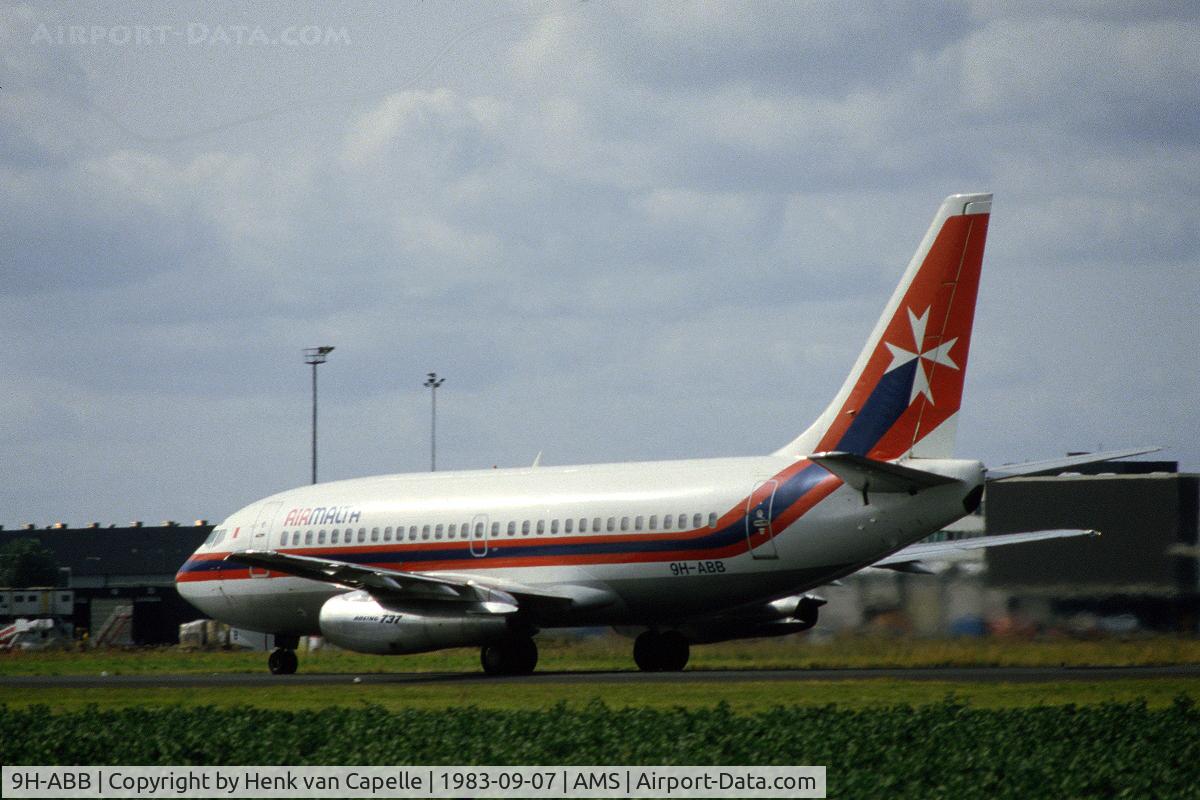 9H-ABB, 1983 Boeing 737-2Y5 C/N 23039, Air Malta 737-200 at Schiphol airport
