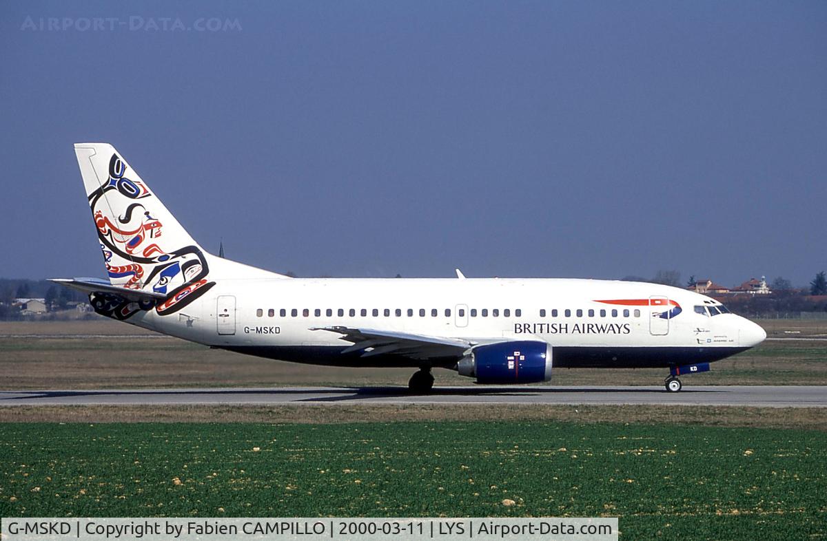 G-MSKD, 1990 Boeing 737-5L9 C/N 24778, British Airways - Maersk Air