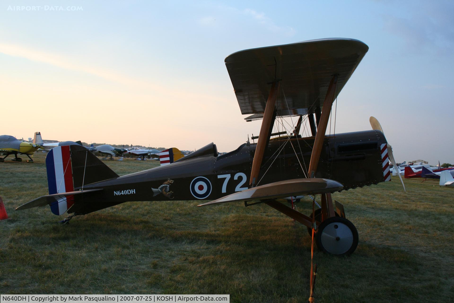 N640DH, 1996 Royal Aircraft Factory SE-5A Replica C/N SE5-AF5031, SE-5A