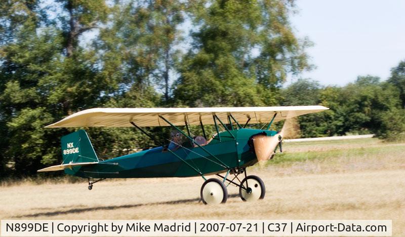 N899DE, 2004 Pietenpol Air Camper C/N 1001, Take off roll Brodhead 2007