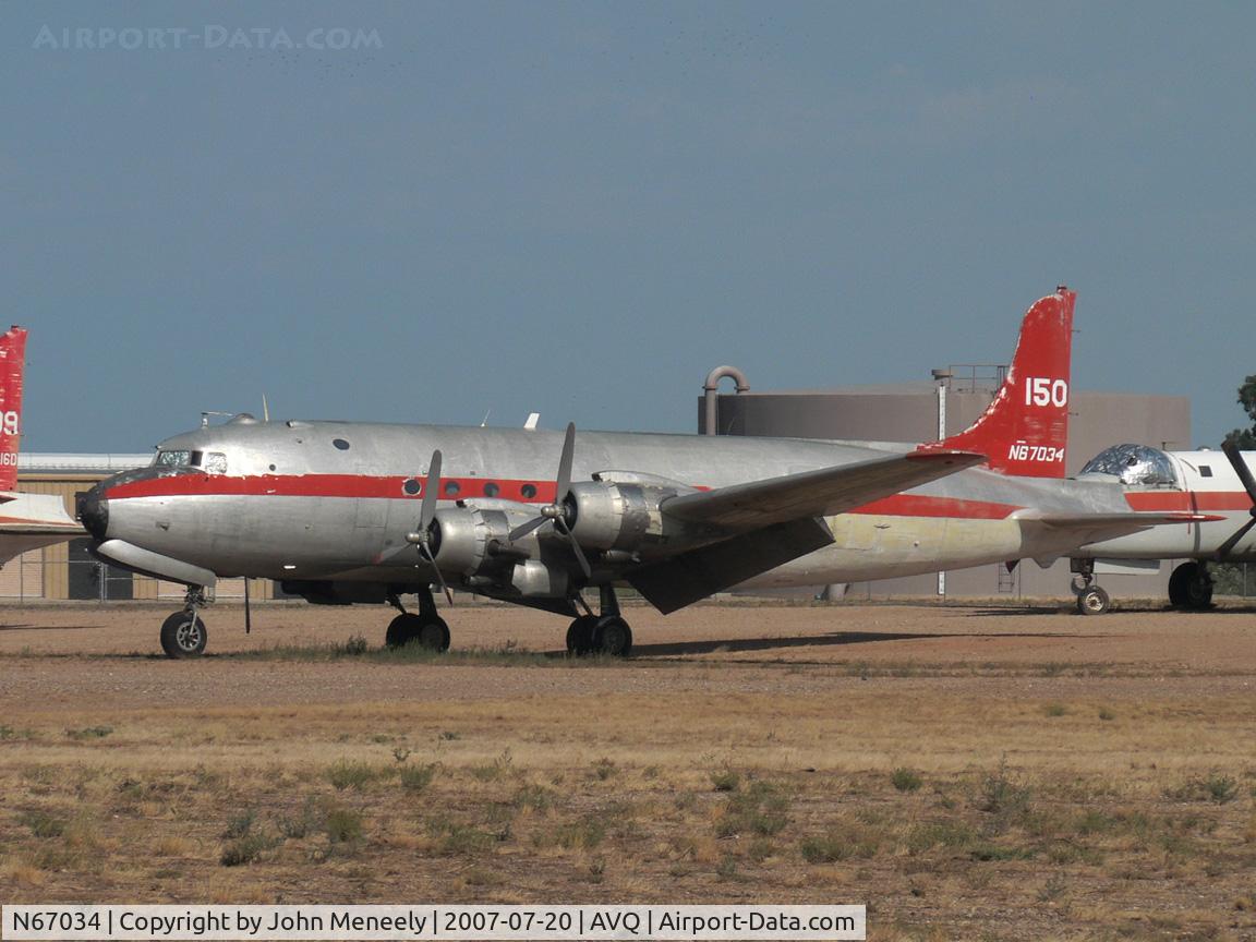 N67034, 1945 Douglas C-54Q Skymaster (DC-4) C/N 22202, This has been stored at AVQ for a few years. Wonder if she'll ever fly again?