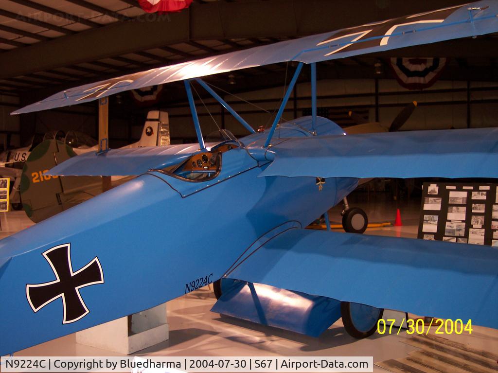 N9224C, 1996 Fullmer Max BLUE MAX TRI-PLANE C/N 2896, On Display at Warhawk Air Museum Nampa ID