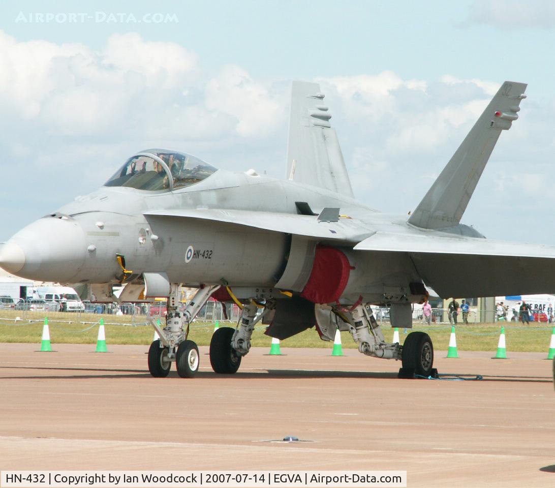 HN-432, McDonnell Douglas F-18C Hornet C/N 1437, F-18C/HavLLv 11 Finnish AF/RIAT Fairford