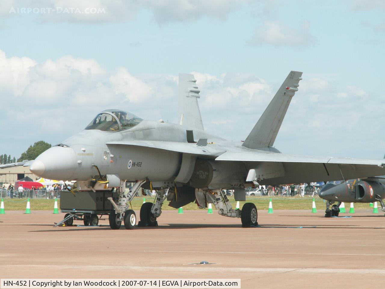 HN-452, McDonnell Douglas F-18C Hornet C/N 1485, F-18C/HavLLv 11 Finnish AF/RIAT Fairford